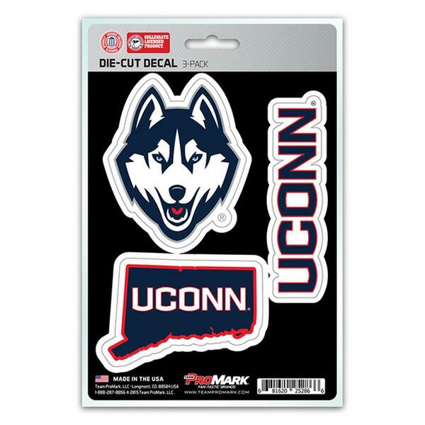 Promark UCONN Decal, 3PK DST3U086